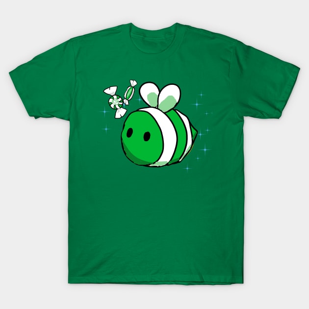 Mint Candy Bee T-Shirt by allthebeanz